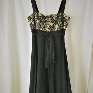 10 Tahari dress with velvet straps and lace top